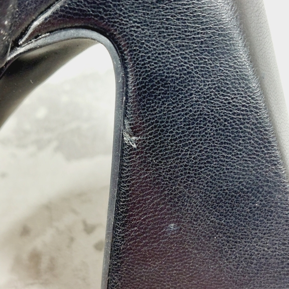 New Abound Tracy Black Faux Leather Block Heel Retro Platform Sandals A40 - Picture 12 of 14